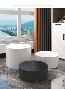 圆柱儿童拍照摄影道具烤漆展示台白色木墩子圆形底座摆件模特地台