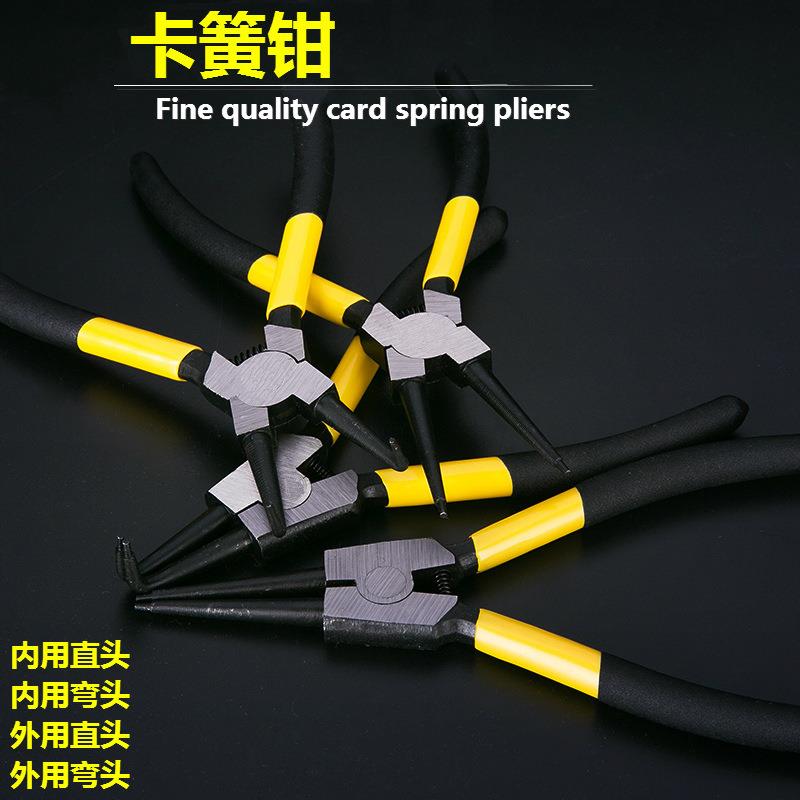 德国进口直弯双用卡簧钳内外挡圈安装防滑设计弹簧拆卸专用维修工