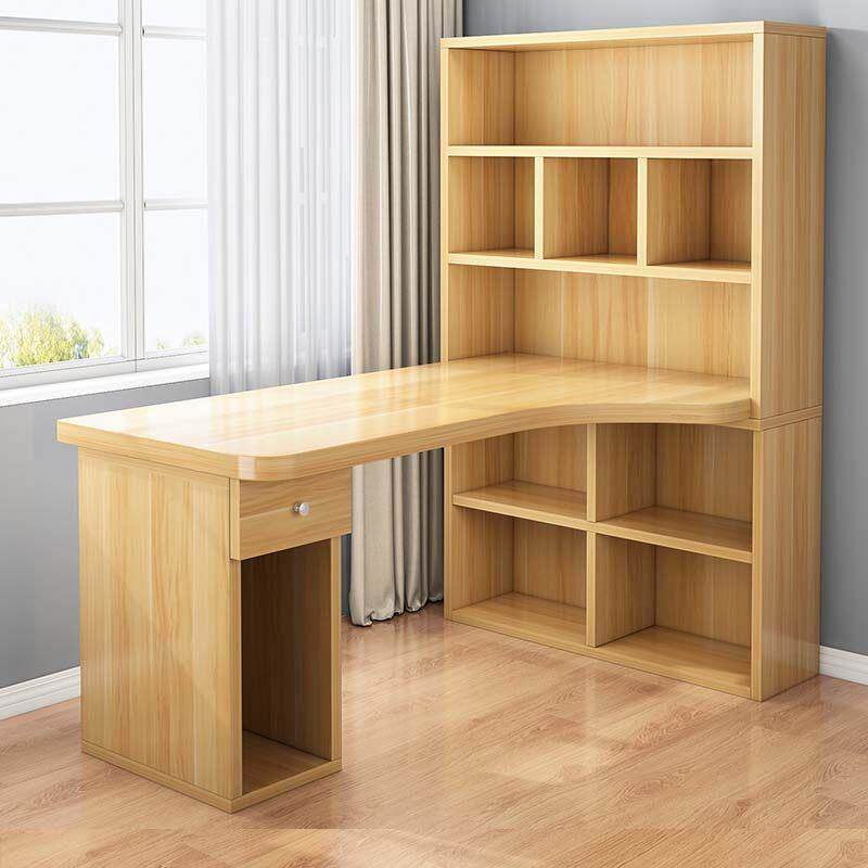 电脑台式桌转角书桌书架书柜组合一体家用卧室学生学习桌书桌子