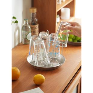四悦杯收纳架收纳架可及豪华高端水杯茶杯倒扣排水管防尘家用桌面