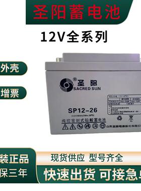 圣阳免维护蓄电池12V65AH/80AH/100/120/150/200/250AH路灯房车
