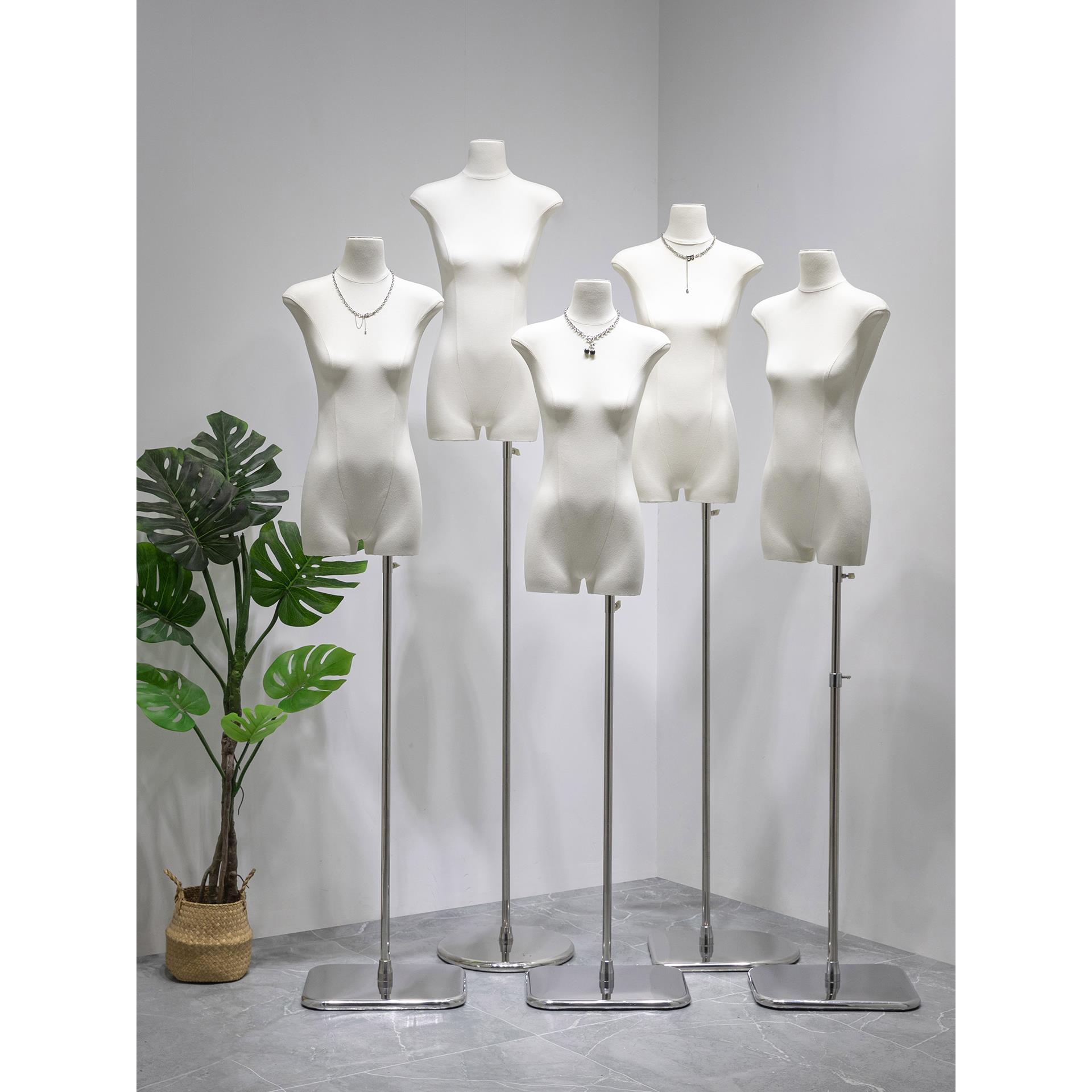 扁身挂件手平胸模特女服装店橱窗人偶展示架半全身假人体道具模型