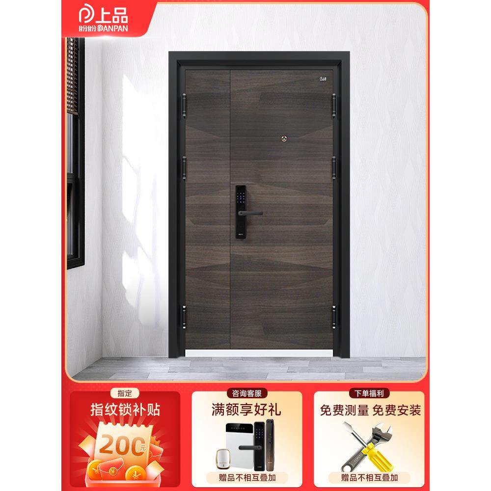 盼盼防盗门进户门甲级家用入户门子母门智能指纹锁别墅大门DS11