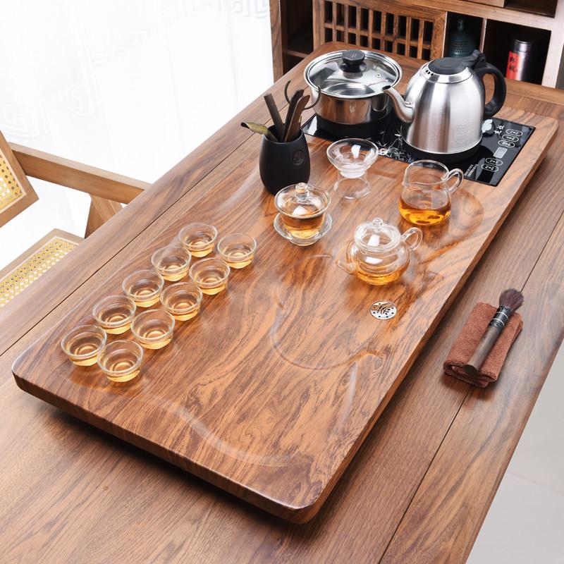 茶具套组家用全自动整套喝茶紫砂功夫陶瓷简约一体茶台道实木茶盘