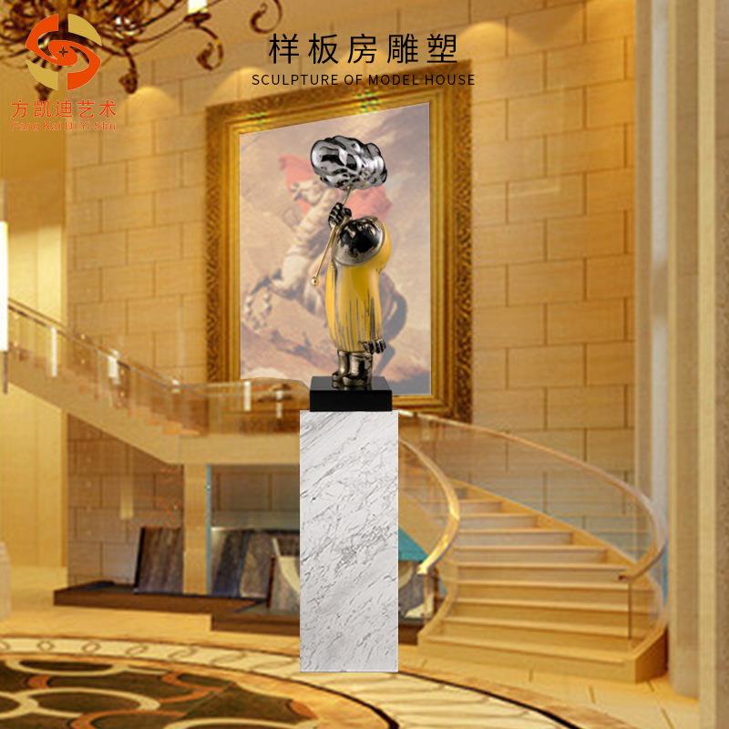 现代雕塑艺术品人物抽象小样家居样板房书房别墅玄关摆件