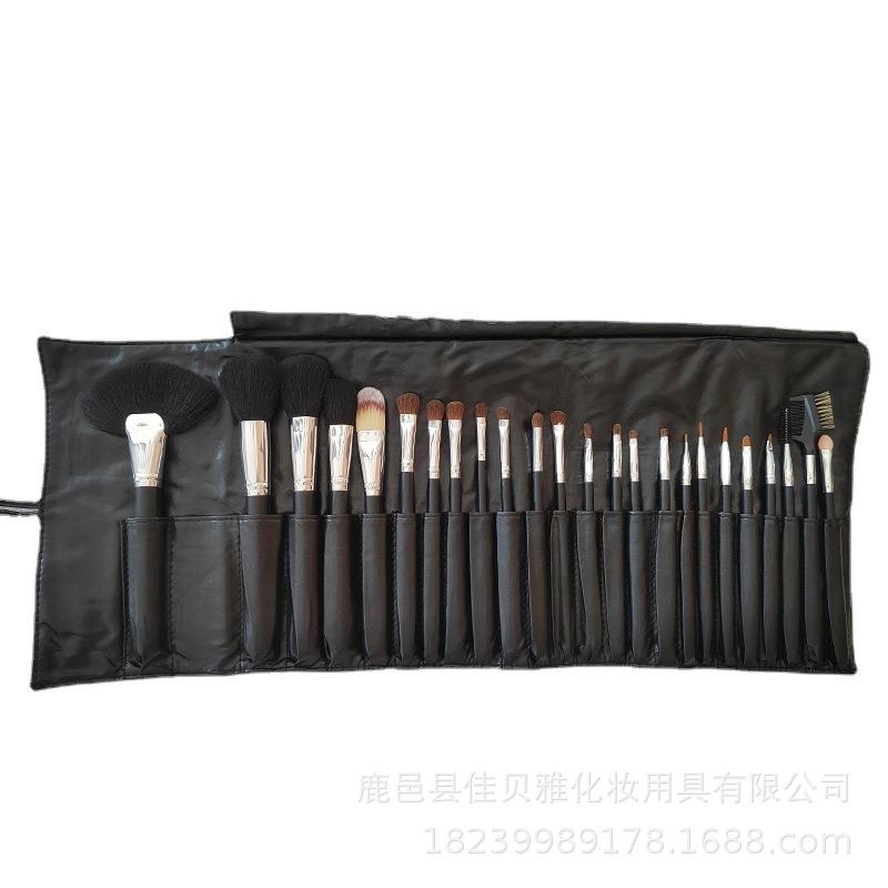 佳贝雅 工厂直销 美妆工具化妆刷 粉底刷 羊毛便携24支动物毛套刷