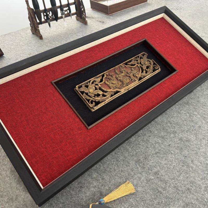实木框老木雕框中框可个性内凹立体画框相框挂画装裱挂墙装饰