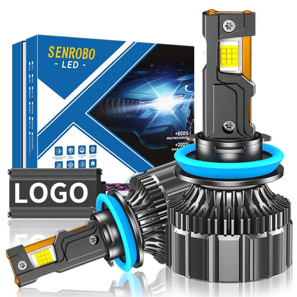 跨境新款K26大功率190W三铜管汽车led大灯H1H4H7H11 9005远近一体