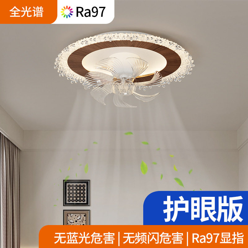 2026新款中古风吸顶风扇灯可摇头图片
