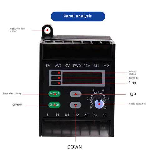 Sk200E内置数显调速器交流电机220V控制器15W25W40W90W120W250W