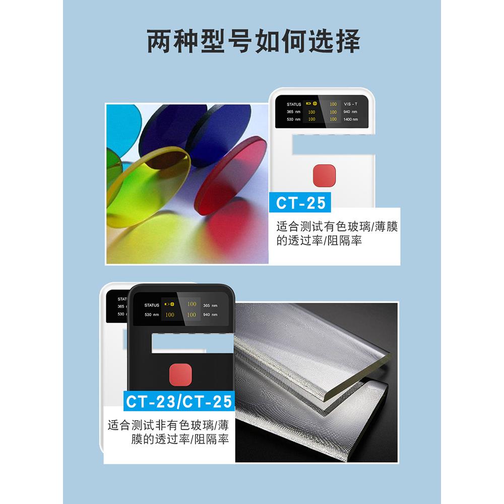 透光率检测器透射率Ct-25薄膜汽车太阳薄膜紫外线屏障测试仪