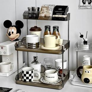 杯架子桌面茶杯咖啡杯收纳层架吧台高级感杯架杯子沥水架水杯置物