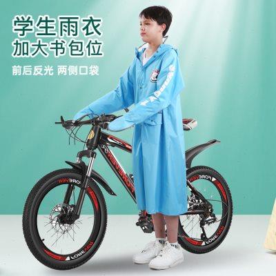 新款小学生中大童连体式雨衣带书包位女孩雨披防暴雨儿童上学雨衣