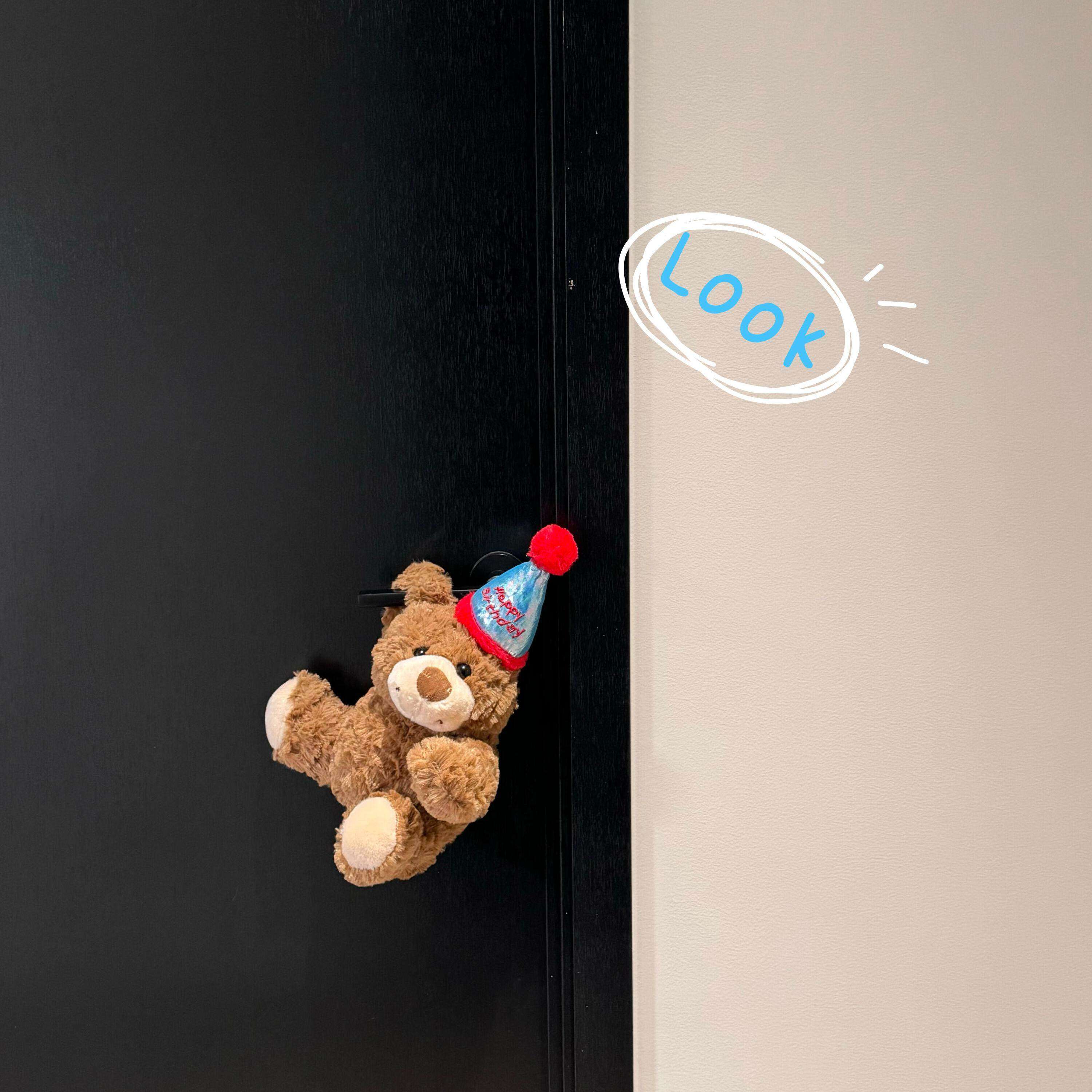 生日小熊门把手装饰入户门卧室房间布置家居摆件可爱公仔儿童玩偶,家居饰品,装饰摆件,淘宝优惠券,粉丝福利购,淘宝优惠卷