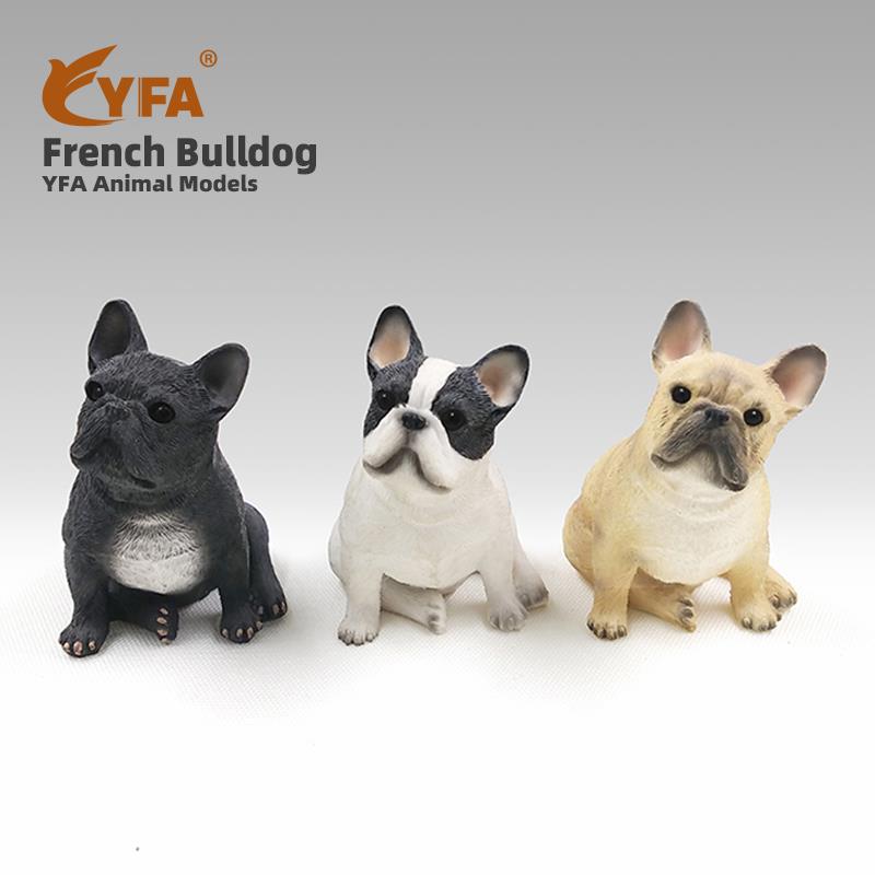 吉佳美YFA直销彷真法斗狗模型法国斗牛犬车载摆件法牛树脂工艺品