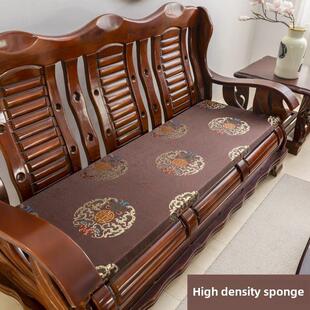 冬季实木沙发垫新中国风红木沙发垫木椅垫硬化高密度海绵座垫