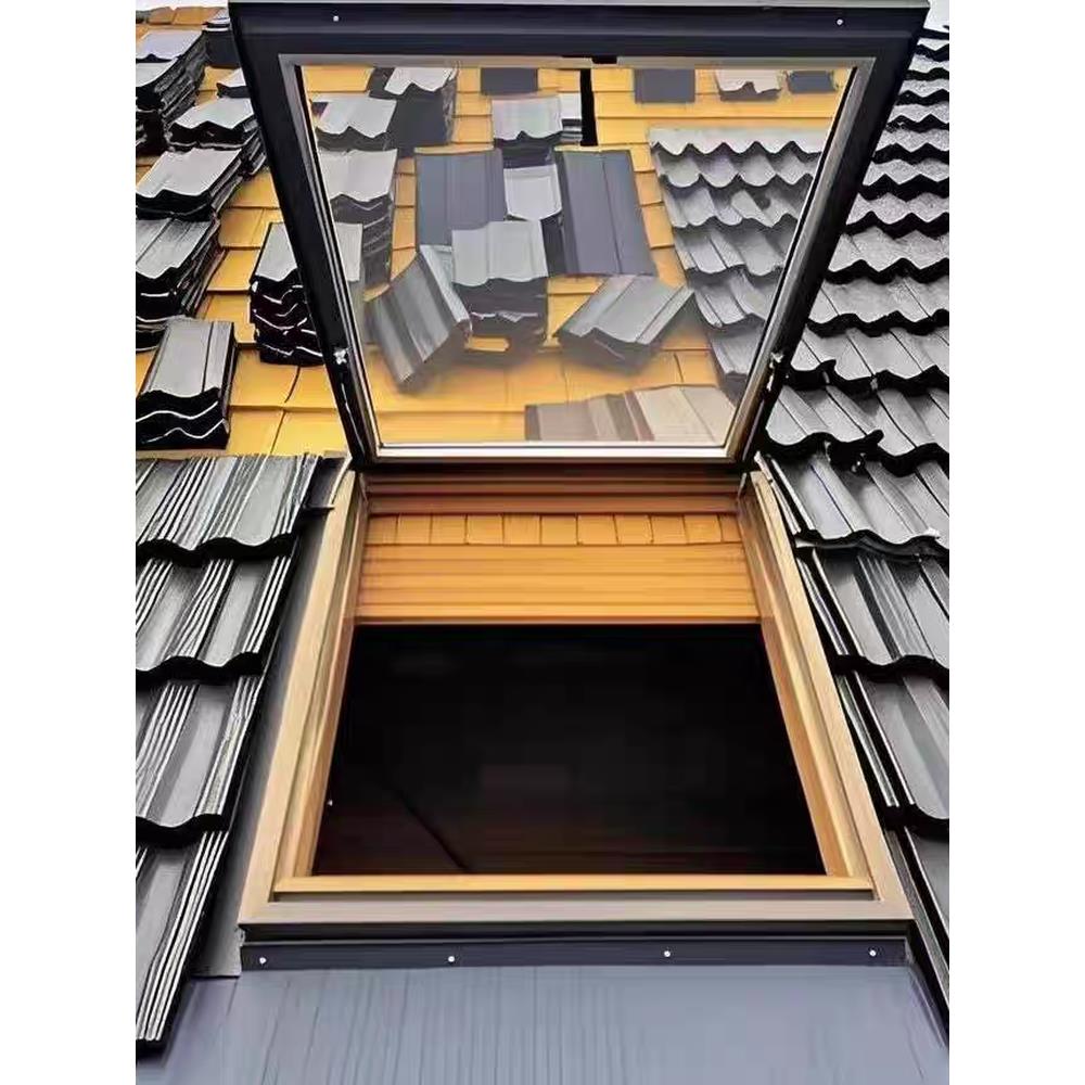铝合金日光采光井天窗平顶斜顶天窗定制各种尺寸电动手动天窗