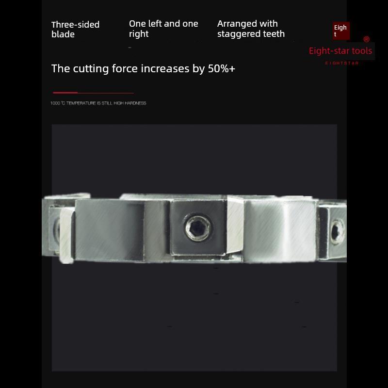 硬质合金可转位三面刃铣刀盘铣刀四方刀片刀盘定制铣刀机夹二面刃