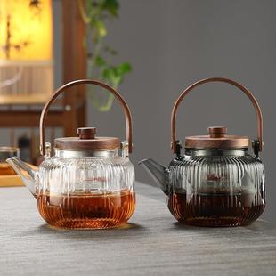 蒸煮茶壶玻璃烧水泡茶壶耐高温电陶炉专用煮茶器家用泡茶壶提梁壶