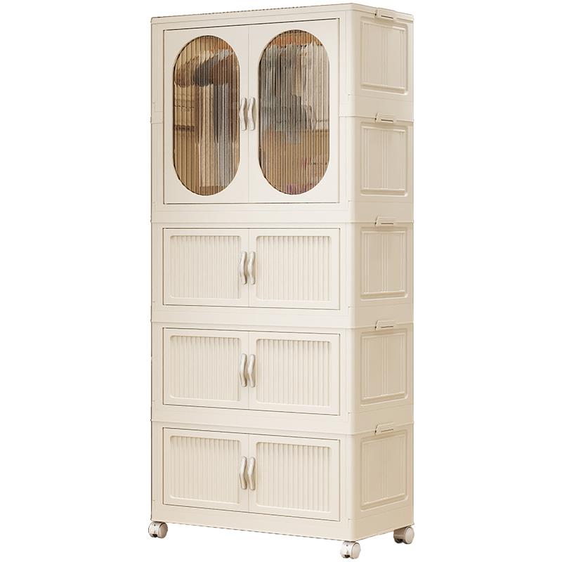 儿童简易衣柜卧室家用免安装折叠收纳箱衣服收纳柜现代简约储物柜