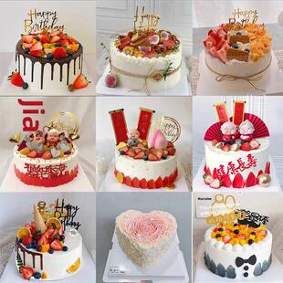 蛋糕模型人工2025新流行水果卡通生日假蛋糕塑料橱窗样品