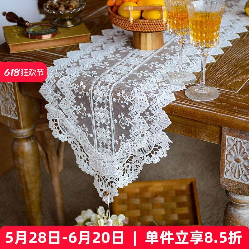 蕾丝桌旗美式餐桌旗长条桌布防尘鞋柜布盖巾欧式电视柜盖布茶几旗,居家布艺,桌旗,淘宝优惠券,粉丝福利购,淘宝优惠卷