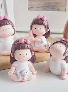 不焦虑瑜伽女孩摆件办公桌面装饰情绪稳定神器工位解压治愈系礼物