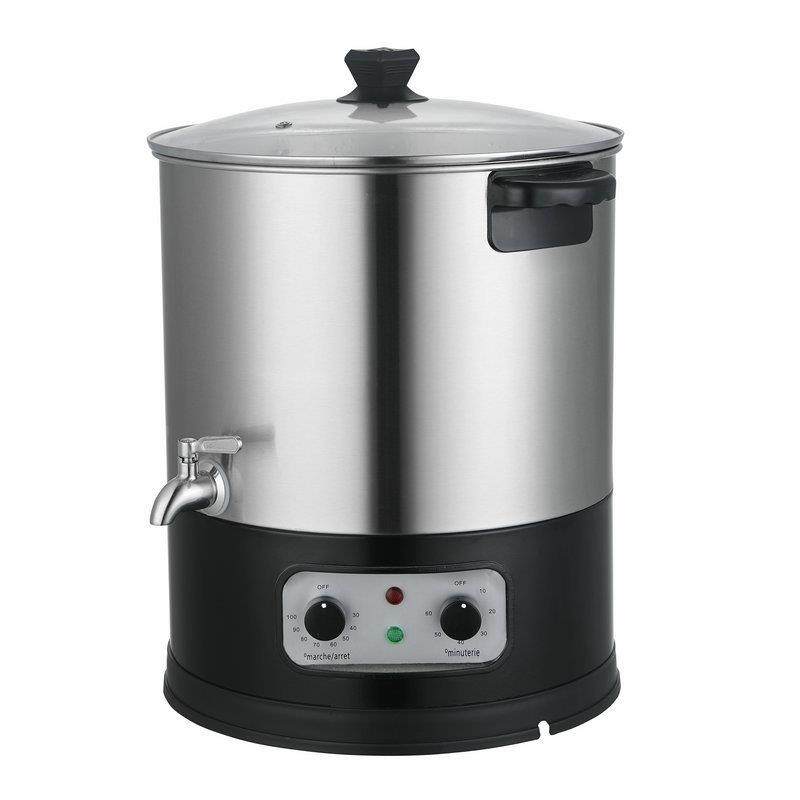 跨境新品机械款不锈钢果酱桶酒店商用电热开水桶饭店蒸锅烧水炉