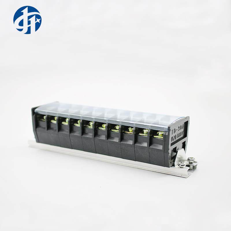接线板TD-3010导轨式电线接线端子30A/10位接线排连接器10祇装