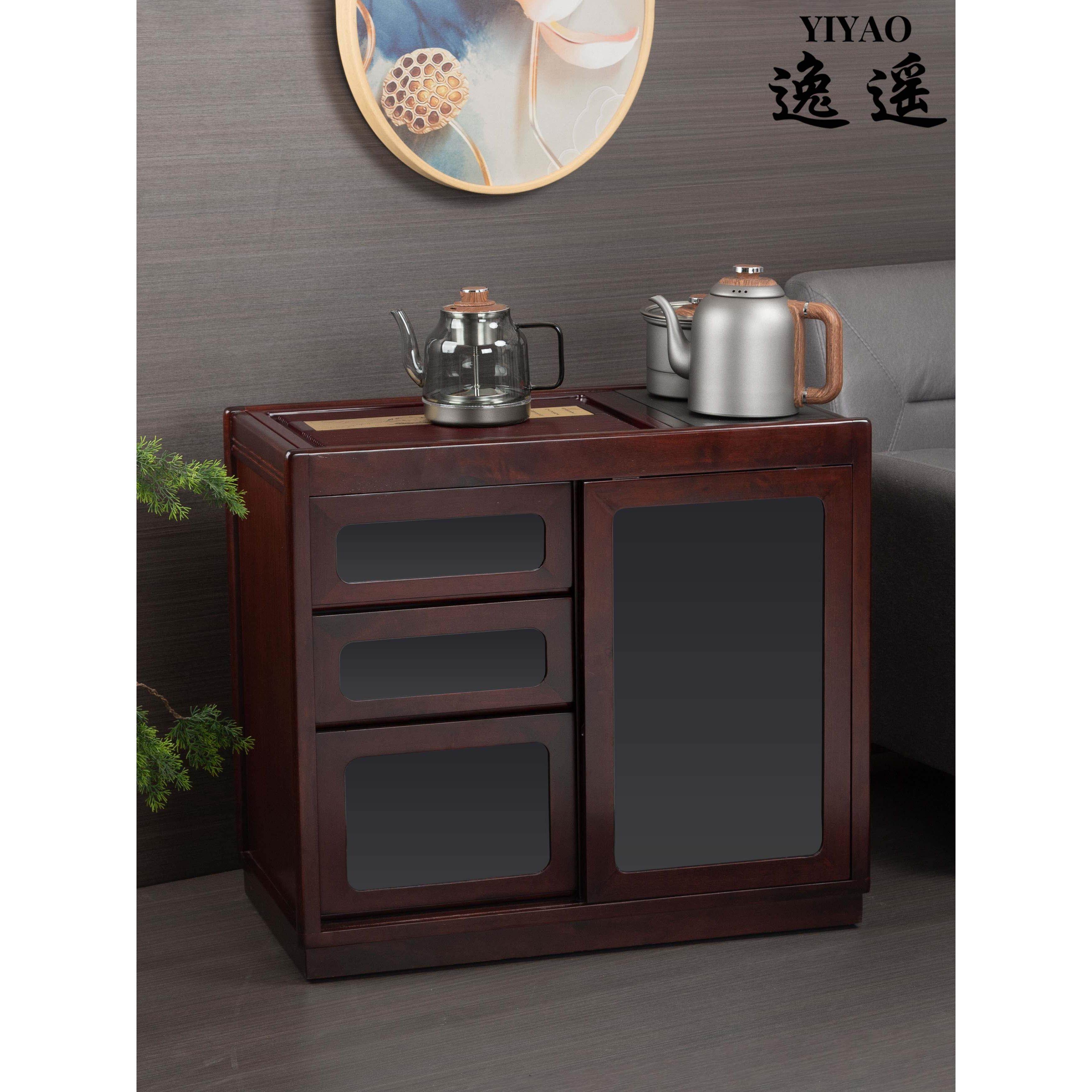 红酸枝移动茶水柜置物架新中式边柜实木泡茶桌烧水壶一体电木茶台,住宅家具,茶几,淘宝优惠券,粉丝福利购,淘宝优惠卷