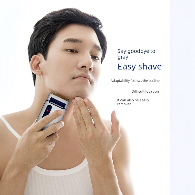 德国精工往覆式电动便携式男士剃须刀老年剃须头剃须鬓角修剪器