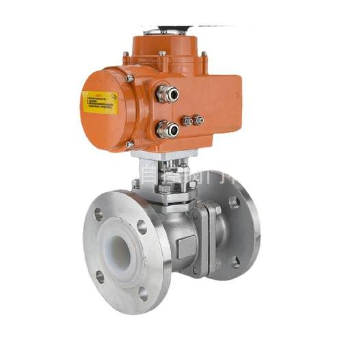 Q941F46-16PQ941F46-25PQ941F46-40P电动不锈钢304衬氟法兰球阀