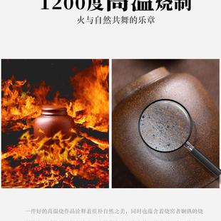 原矿老段泥高温柴烧紫砂茶叶罐 宏中 小号家用密封存茶醒茶罐85g