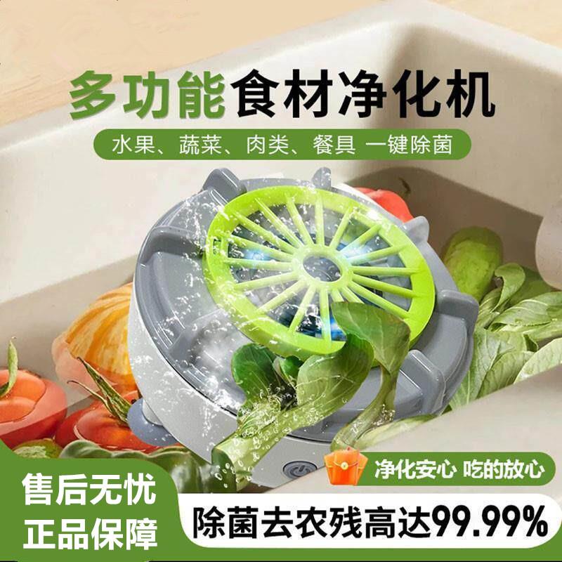家用果蔬清洗机洗水果杀菌洗菜机全自动食材净化机超音波臭氧消毒