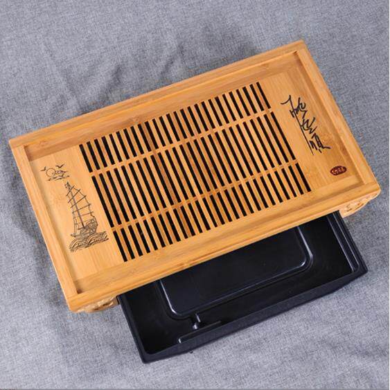 竹茶盘功夫茶具储水排水双用茶海茶台抽屉式家用托盘特价