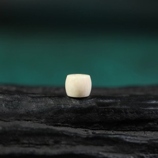 6mm油润老料猛犸牙老型珠配珠散珠藏式 文玩佛珠手串桶珠diy配饰