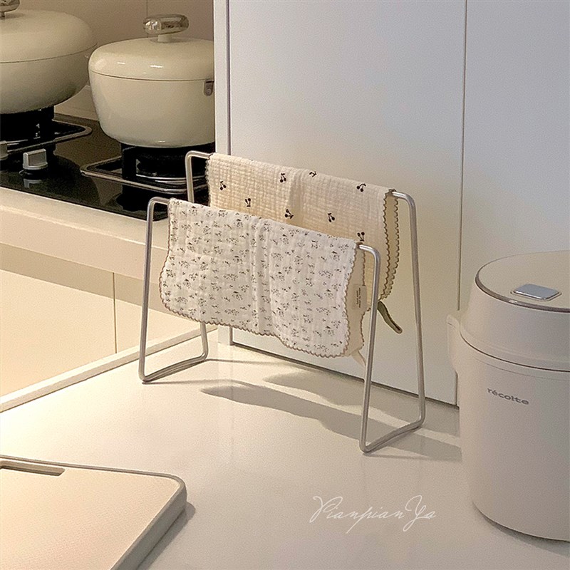 304不锈钢加粗加厚不锈钢抹布架厨房架卫生间毛巾架洗碗布收纳架