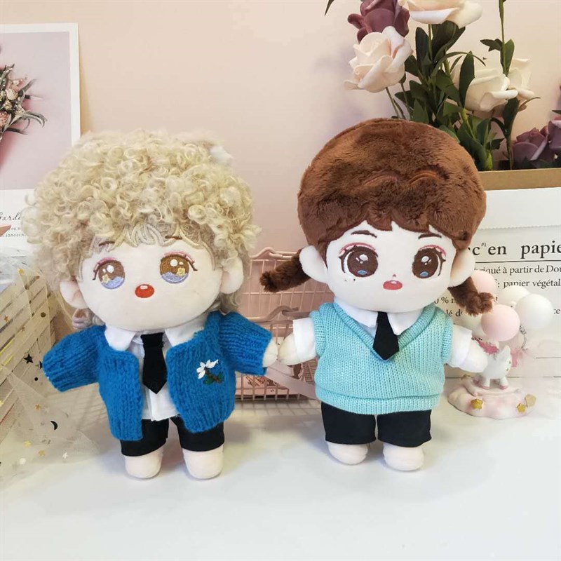 20CM娃衣衬衫针织开衫毛衣玩偶衣服F20厘米棉花娃娃公仔替换装现