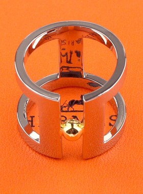 方形镂空猪鼻子马衔围巾固定扣披肩衣角扣H Perle 90厘米丝巾扣环