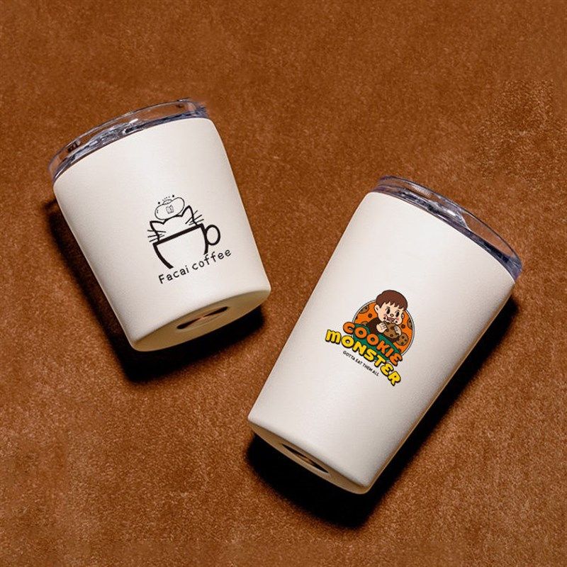 新订制咖啡杯不锈钢保温杯定做刻字开业礼品水杯定制印logo随手杯