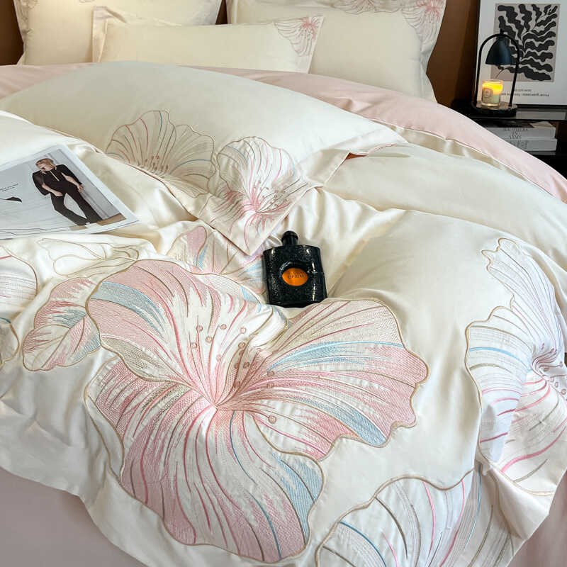 高级感180支长绒棉o全棉磨毛四件套纯棉冬季加厚被套床单床上用品