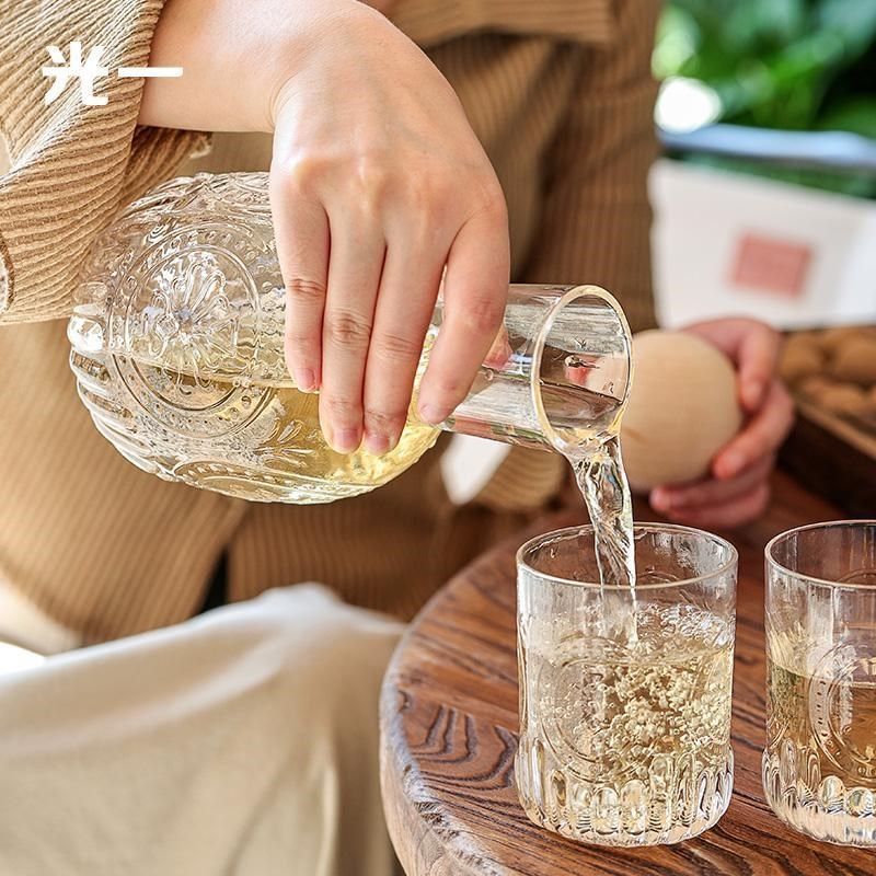 新玻璃冷水壶家用果汁饮料冷泡瓶扎壶大容高颜值耐高温凉水壶