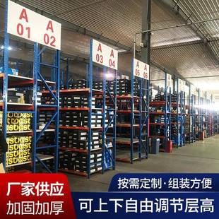 置物架家用收纳架仓库铁架工业物架 中型自由组合仓储货架拆装