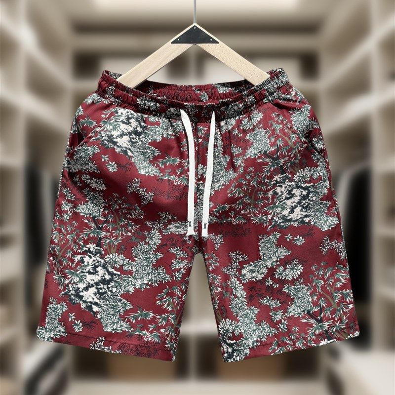中国风花色短裤男款夏季薄款休闲五分裤子男士潮流速干沙滩中裤衩,男装,短裤,淘宝优惠券,粉丝福利购,淘宝优惠卷