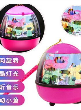 春节元宵节灯笼电动万向海底世界乐园卡通手提LED发光灯笼玩