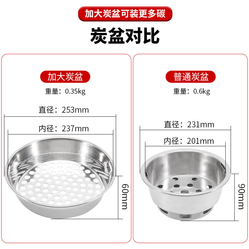 韩式碳烤炉镶嵌i式上排烟炭火烤肉炉餐厅商用加大号炭盆木炭烧烤