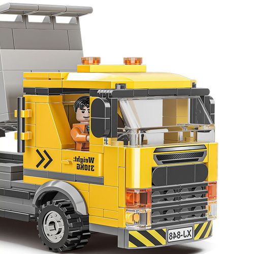 自卸车翻斗车运输车运载车卡车货车工程车挖掘机吊车积木拼装玩具