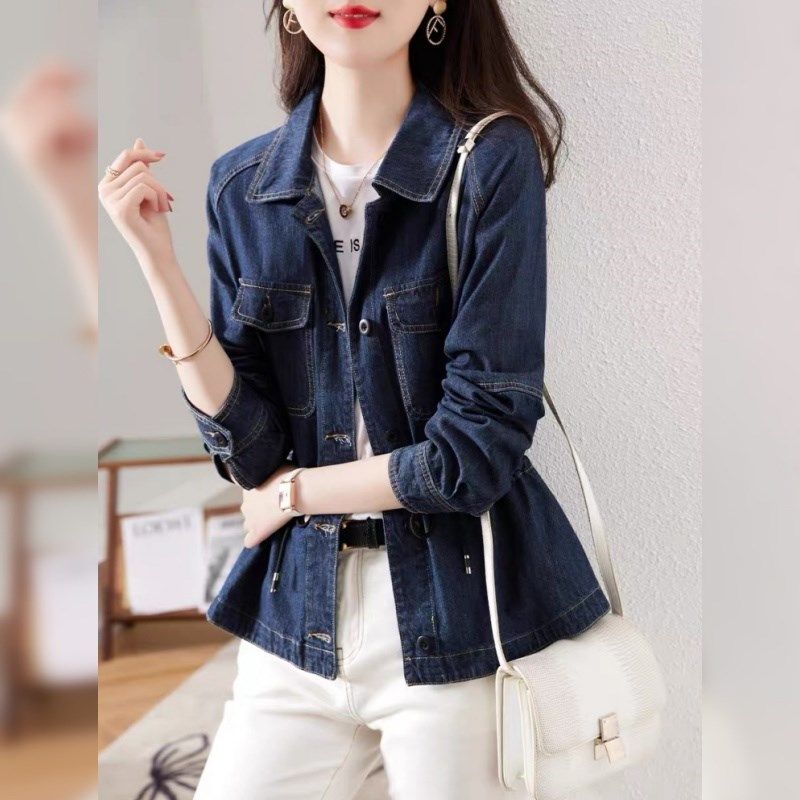 牛仔外套女短款2025年春秋新款时尚宽松减龄中年妈妈复古休闲上衣,女装/女士精品,短外套,淘宝优惠券,粉丝福利购,淘宝优惠卷