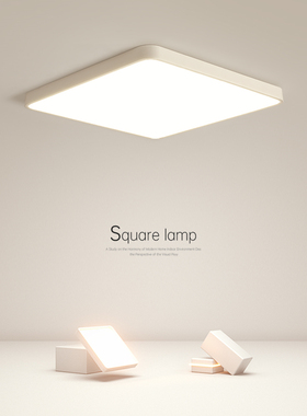 北欧主卧室灯简约现代ledw吸顶灯创意小客厅灯极简餐厅书房灯具