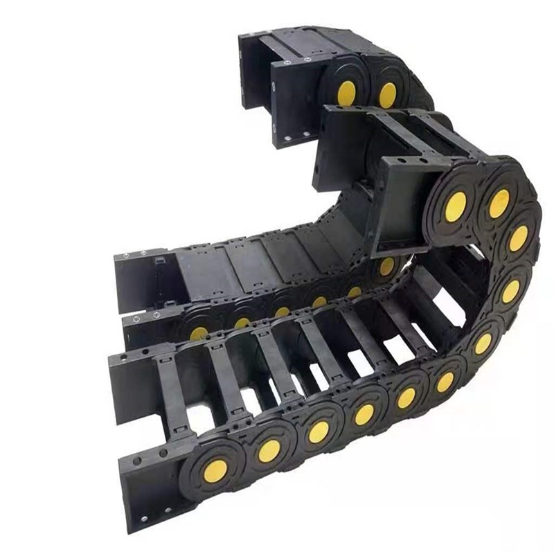 电缆保护机械设备穿线p尼龙拖链 半封闭拖链 桥式工程塑料拖链厂